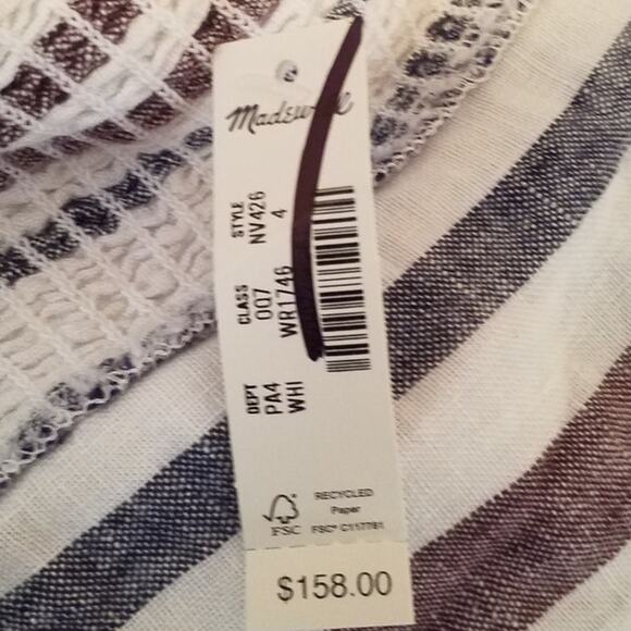 NWT Madewell Striped Circle Maxi Dress 100% Linen w/ Pockets Size 4 - Picture 6 of 6